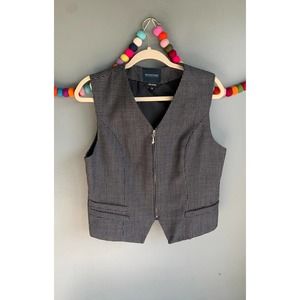 Vtg Bridgetown black plaid vest